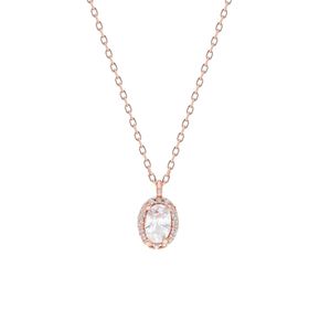 Glorria EG0361 Oval Anturaj Gümüş Kolye