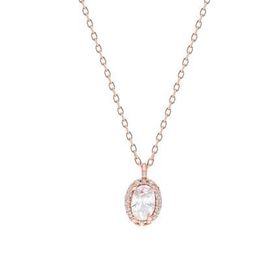 Glorria EG0361 Oval Anturaj Gümüş Kolye