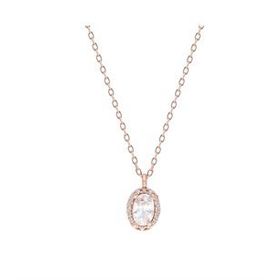 Glorria EG0361 Oval Anturaj Gümüş Kolye