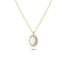 Glorria EG0361 Oval Anturaj Gümüş Kolye
