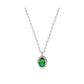 Glorria EG0370 Oval Anturaj Gümüş Kadın Kolye