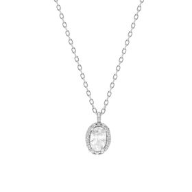 Glorria EG0378 Oval Anturaj Gümüş Kolye