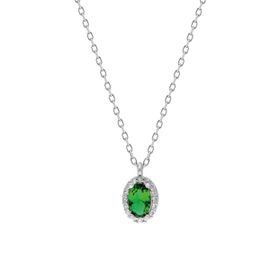 Glorria EG0378 Oval Anturaj Gümüş Kolye