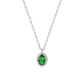 Glorria EG0378 Oval Anturaj Gümüş Kolye