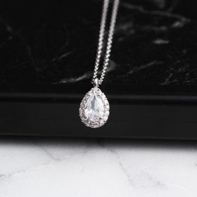 Glorria EG0406 Damla Anturaj Gümüş Kadın Kolye