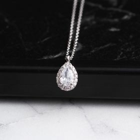 Glorria EG0406 Damla Anturaj Gümüş Kadın Kolye