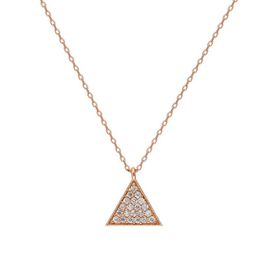 Glorria EG0441 Üçgen Gümüş Kolye