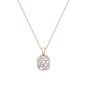 Glorria EG0476 Baget Taşlı Gümüş Kadın Kolye