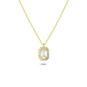 Glorria EG0476 Baget Taşlı Gümüş Kadın Kolye