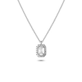 Glorria EG0476 Baget Taşlı Gümüş Kadın Kolye