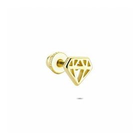 Glorria Elmas Helix 14 Ayar Altın Piercing