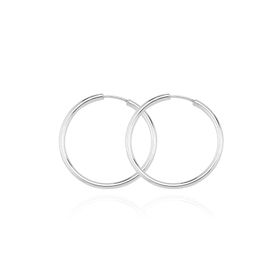 Glorria ES0091 Kadın Gümüş 4,5 cm Halka Küpe