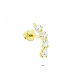 Glorria Geometrik Helix 14 Ayar Altın Piercing