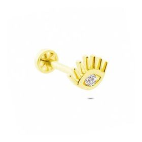 Glorria Göz Tragus 14 Ayar Altın Piercing