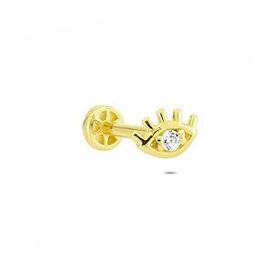 Glorria Göz Tragus 14 Ayar Altın Piercing