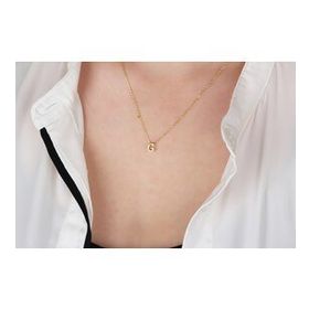Glorria Gümüş 3 Boyutlu Minimalist G Harfi Kolye