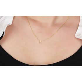 Glorria Gümüş 3 Boyutlu Minimalist I Harfi Kadın Kolye