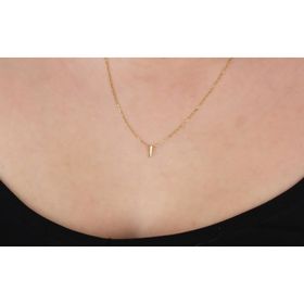 Glorria Gümüş 3 Boyutlu Minimalist I Harfi Kadın Kolye
