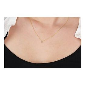 Glorria Gümüş 3 Boyutlu Minimalist I Harfi Kadın Kolye