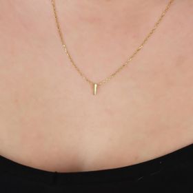 Glorria Gümüş 3 Boyutlu Minimalist I Harfi Kadın Kolye