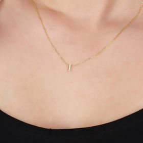 Glorria Gümüş 3 Boyutlu Minimalist I Harfi Kadın Kolye