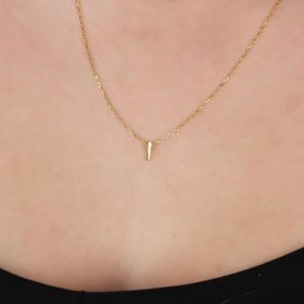 Glorria Gümüş 3 Boyutlu Minimalist I Harfi Kadın Kolye