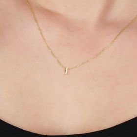 Glorria Gümüş 3 Boyutlu Minimalist I Harfi Kadın Kolye