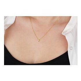 Glorria Gümüş 3 Boyutlu Minimalist J Harfi Kadın Kolye