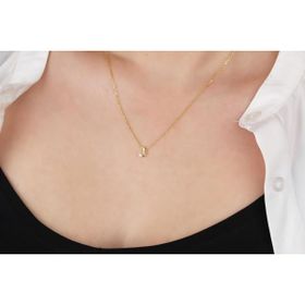 Glorria Gümüş 3 Boyutlu Minimalist J Harfi Kadın Kolye
