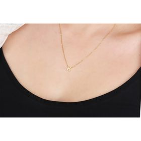 Glorria Gümüş 3 Boyutlu Minimalist K Harfi Kadın Kolye