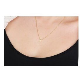 Glorria Gümüş 3 Boyutlu Minimalist K Harfi Kadın Kolye