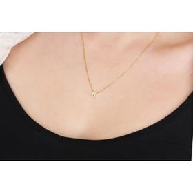 Glorria Gümüş 3 Boyutlu Minimalist K Harfi Kadın Kolye