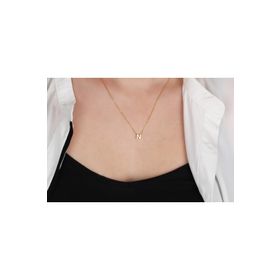 Glorria Gümüş 3 Boyutlu Minimalist N Harfi Kolye