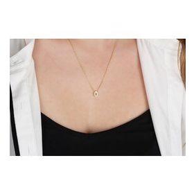 Glorria Gümüş 3 Boyutlu Minimalist Ö Harfi Kolye