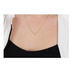 Glorria Gümüş 3 Boyutlu Minimalist Ö Harfi Kolye