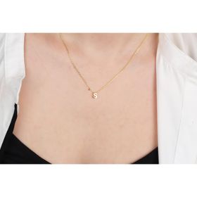 Glorria Gümüş 3 Boyutlu Minimalist Ş Harfi Kadın Kolye