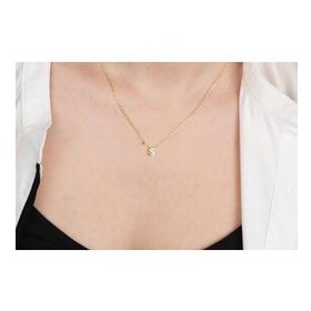 Glorria Gümüş 3 Boyutlu Minimalist Ş Harfi Kadın Kolye