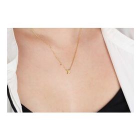 Glorria Gümüş 3 Boyutlu Minimalist X Harfi Kolye