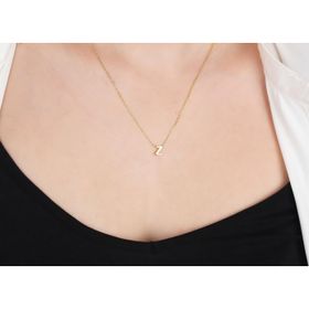 Glorria Gümüş 3 Boyutlu Minimalist Z Harfi Kolye