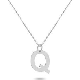 Glorria Gümüş Q Harfi Kolye