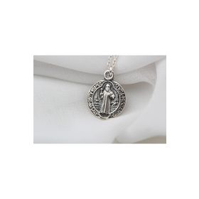 Glorria Gümüş Saint Benedict Kolye