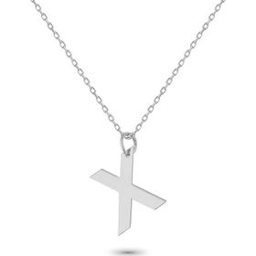 Glorria Gümüş X Harfi Kolye