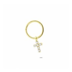 Glorria Haç Halka 14 Ayar Altın Piercing