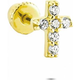 Glorria Haç Helix 14 Ayar Altın Piercing
