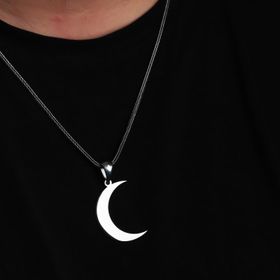 Glorria Hilal 925 Ayar Erkek Gümüş Kolye