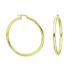 Glorria İnce Halka 4 cm Gümüş Küpe