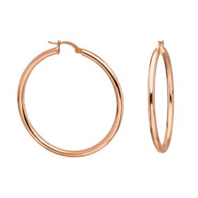 Glorria İnce Halka 4 cm Gümüş Küpe