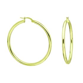 Glorria İnce Halka 4 cm Gümüş Küpe