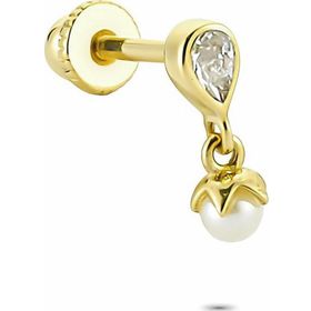 Glorria İnci Damla Helix 14 Ayar Altın Piercing