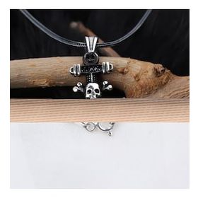 Glorria Kafatası Çapa 925 Ayar Erkek Gümüş Kolye